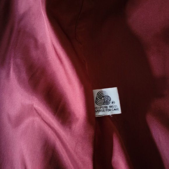 1980s C.A.P.R.I. Purple Bouclé Tweed Wool Coat XS/S-M - Picture 7 of 10